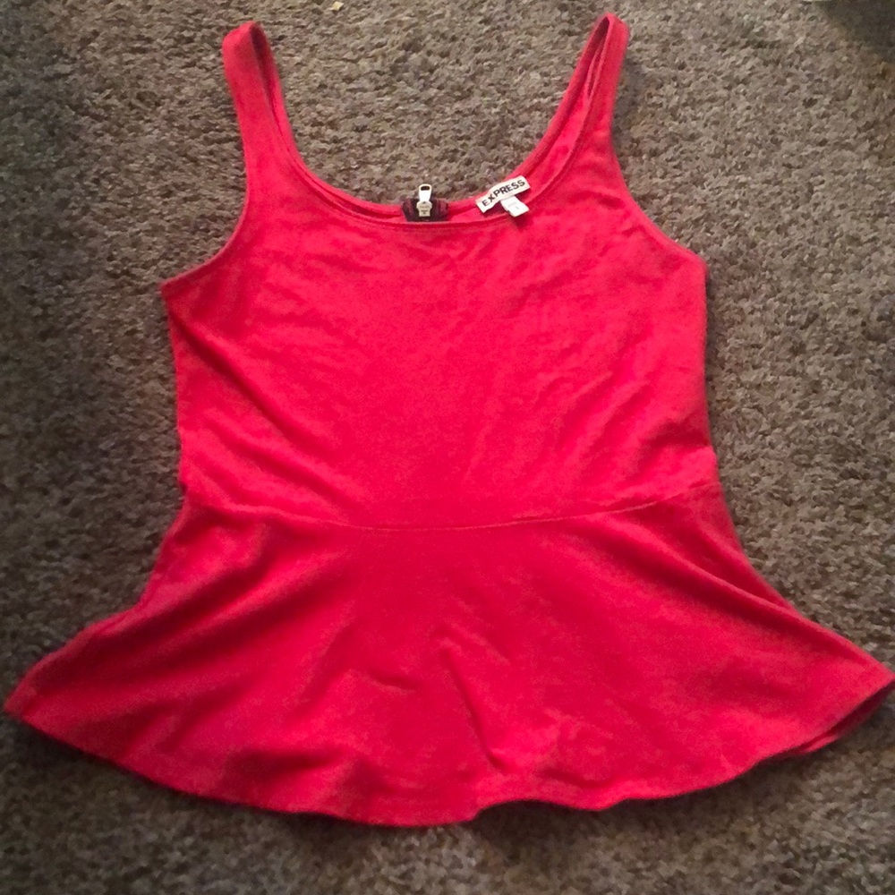 Zip up peplum express top